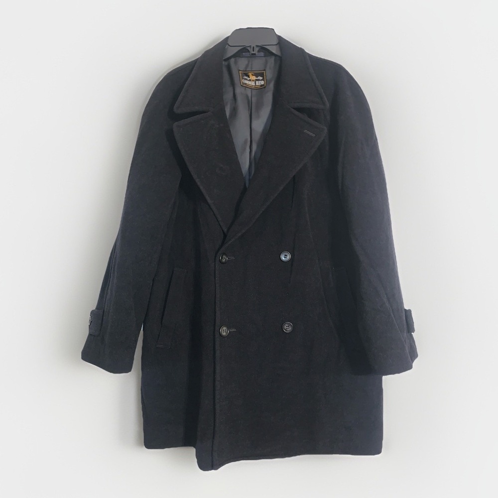 VTG Bato Loco Men L Coat Cashemere Wool Double Breasted Italy Caverni & Gramigni